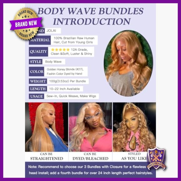 12 Inch Body Wave Human Hair Bundles with 4x4 HD Lace Closure main image 5